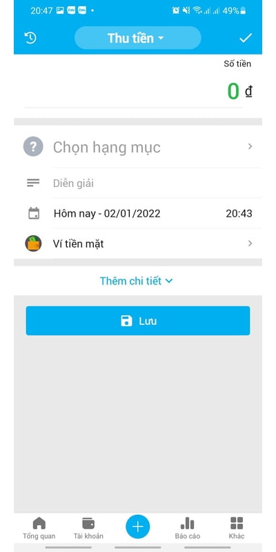 Cách sử dụng sổ thu chi MISA ghi chép hàng ngày