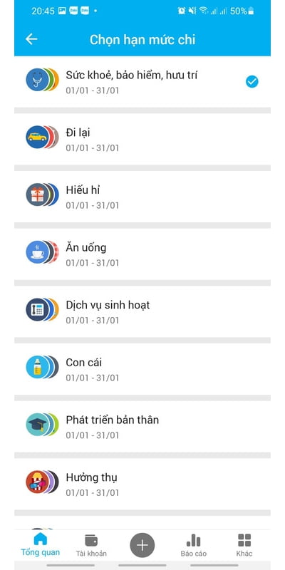 Review Cách sử dụng sổ thu chi MISA các hạn mức chi